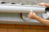 contractor conncetin g two gutters